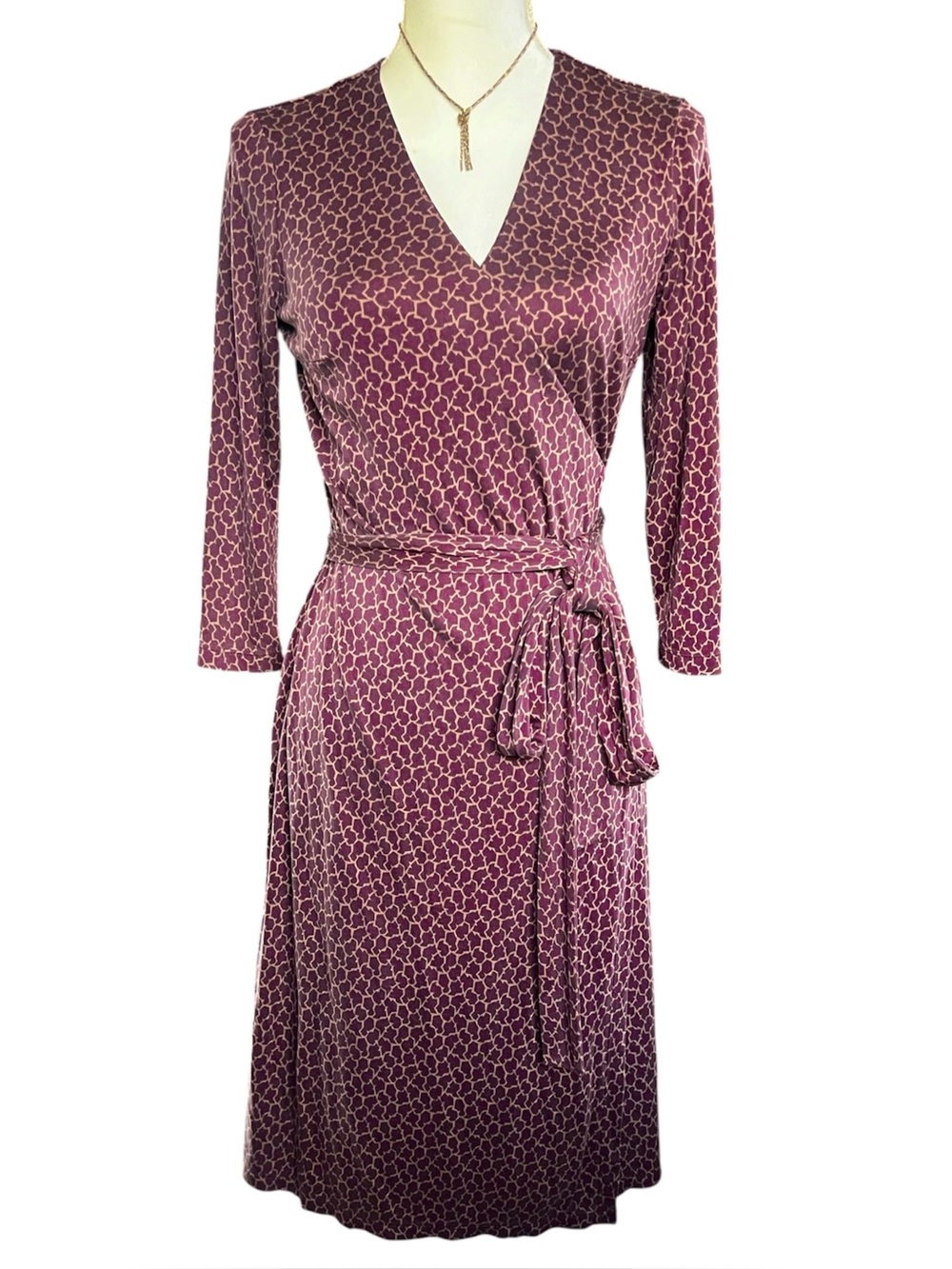 Women’s Silk Wrap Dress Thomas Pink London Size 4 Like New